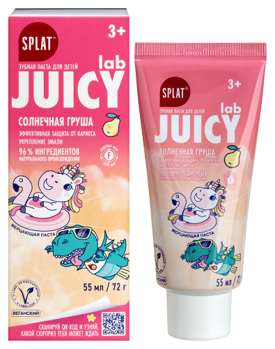 ДЕТСКАЯ ЗУБНАЯ ПАСТА JUICY LAB СО ФТОРОМ