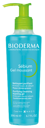 Купить Bioderma Sebium гель для умывания жирной и проблемной кожи (помпа) 200 мл цена