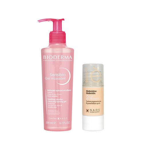 Набор Bioderma Sensibio Очищающий гель 200 мл + Etat Pur Сыворотка с глабридином 15 мл
