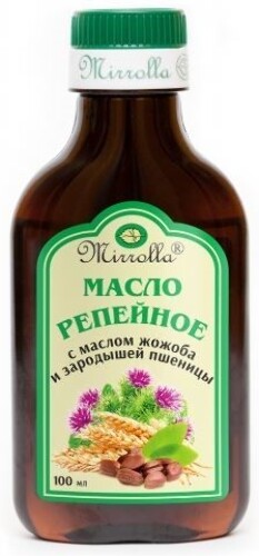 Купить Mirrolla репейное масло с маслом жожоба и зародышей пшеницы 100 мл по цене 120 руб в Москве Mirrolla репейное масло с маслом жожоба и зародышей пшеницы 100 мл