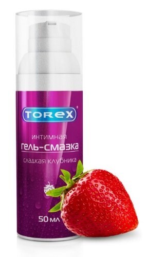 Купить Torex гель-смазка интимная сладкая клубника 50 мл/флакон с дозатором цена