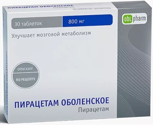 Пирацетам оболенское 800 мг 30 шт. таблетки, покрытые пленочной оболочкой