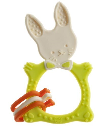 Roxy-kids универсальный прорезыватель bunny teether 3+/зеленый