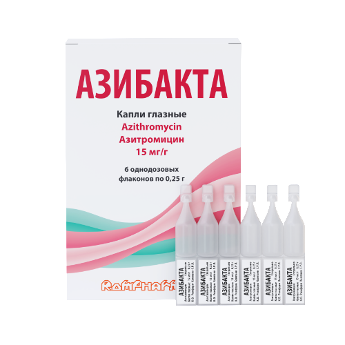 Азибакта 15 мг/г 6 шт. флакон капли глазные 0,25 гр