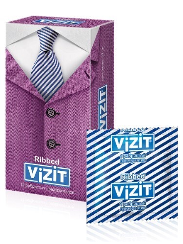 Купить Vizit презерватив ribbed ребристые 12 шт. цена