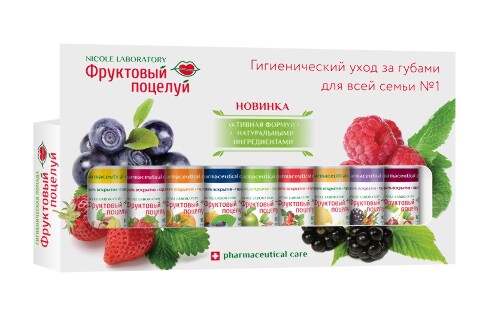 Купить Фруктовый поцелуй помада гигиеническая микс 3,5 9 шт. цена
