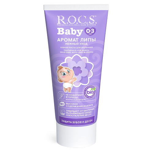 Rocs baby зубная паста аромат липы 45 гр