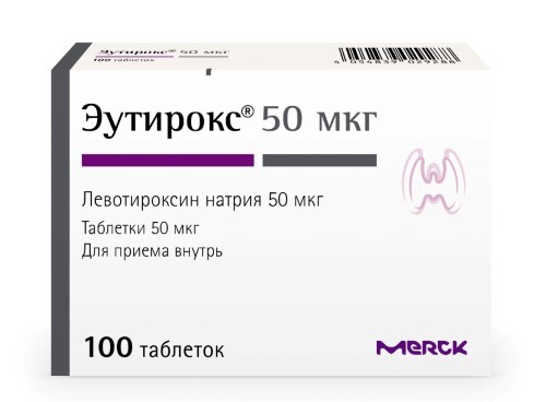 Купить Эутирокс 50 мкг 100 шт. таблетки цена