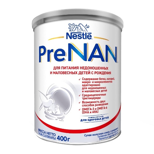 Купить Nan pre смесь сухая для недоношенных и маловесных детей с рождения 400 гр цена