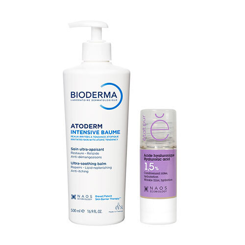 Набор Bioderma Atoderm Intensive Бальзам Липидовосстанавливающий 500мл + Etat Pur Сыворотка С Гиалуроновой Кислотой 15мл