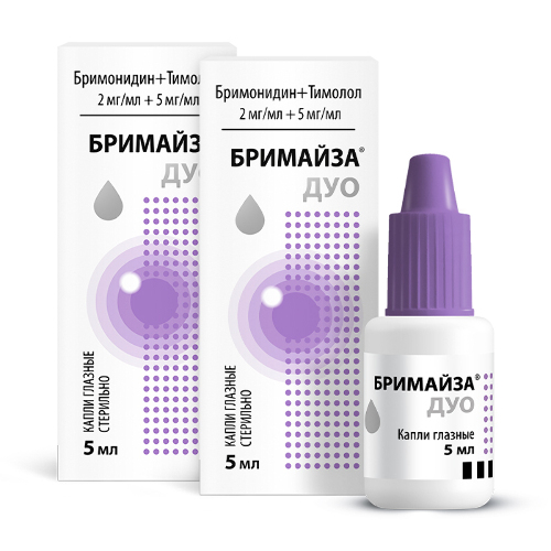 Набор 1+1 глазные капли Бримайза Дуо - со скидкой