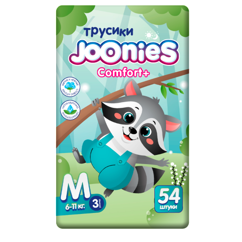Набор из 2х уп. JOONIES COMFORT+ ПОДГУЗНИКИ-ТРУСИКИ ДЛЯ ДЕТЕЙ M/6-11КГ N54