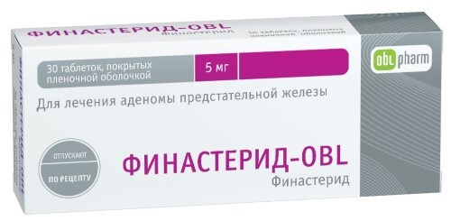 Купить Финастерид-obl 5 мг 30 шт. таблетки, покрытые пленочной оболочкой цена