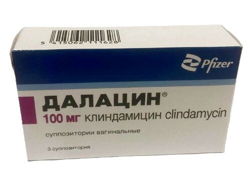 Далацин 100 мг 3 шт. суппозитории вагинальные