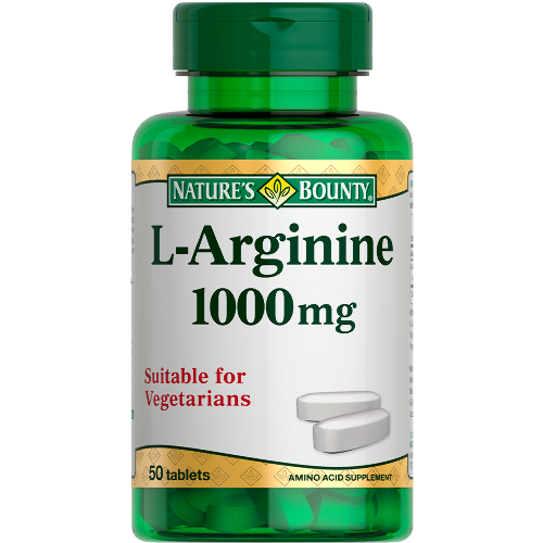 Купить Нэйчес баунти l-аргинин 1000 мг 50 шт. таблетки массой 1709 мг цена