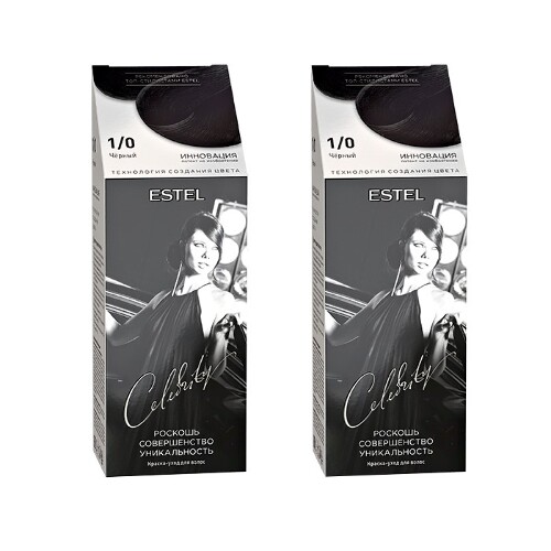 набор из 2-х упаковок estel celebrity краска-уход для волос тон 1/0 ...
