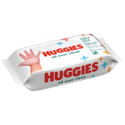 Huggies влажные салфетки all over clean 56 шт.