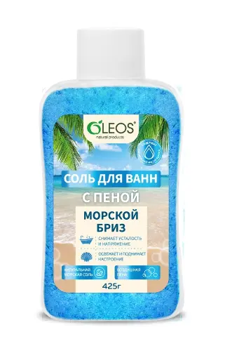 Oleos соль для ванн с пеной морской бриз 425 гр