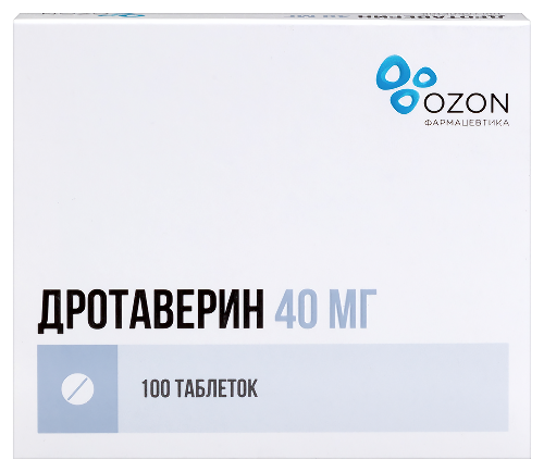 Дротаверин 40 мг 100 шт. таблетки
