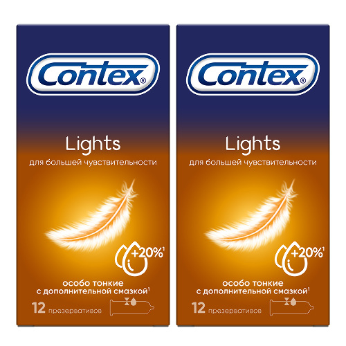 Набор Презервативы Contex Lights 12 особо тонкие х2