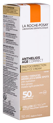La roche-posay anthelios cc крем солнцезащитный антивозрастной для лица spf50/ppd19 50 мл