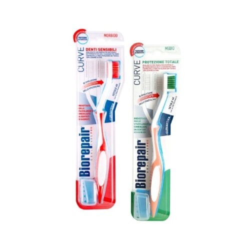Набор Biorepair зубная щетка для чувствительных зубов + зубная щетка для комплексной защиты