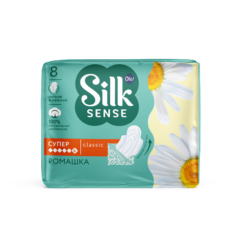 Купить Ola silk sense прокладки classic deo super ромашка в индивидуальной упаковке 8 шт. цена
