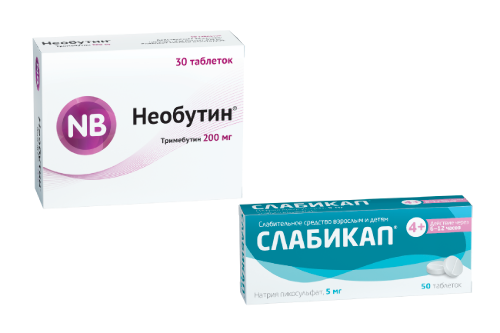 Набор для лечения запора Слабикап таб. 5 мг №50 + Необутин таб. 200 мг №30 со скидкой 