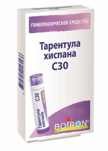 ТАРЕНТУЛА ХИСПАНА С30 ГОМЕОПАТ МОНОКОМП ПРЕПАРАТ ЖИВОТН ПРОИСХОЖД