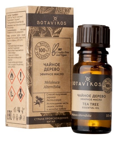 Купить Botavikos масло эфирное чайное дерево 10 мл в индивидуальной упаковке цена