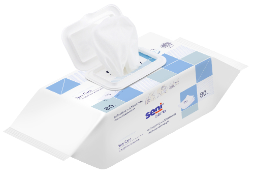 Seni care салфетки влажные с витамином е аллантоином бисабололом 80 шт.