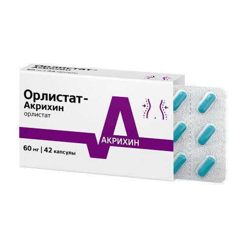 Орлистат-акрихин 60 мг 42 шт. капсулы