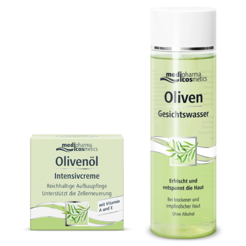 Набор MEDIPHARMA COSMETICS: OLIVENOL КРЕМ ДЛЯ ЛИЦА ИНТЕНСИВ 50МЛ + OLIVEN ТОНИК ДЛЯ ЛИЦА 200МЛ