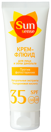 Sun sense крем-флюид для лица и зоны декольте против фотостарения spf35 75 мл/красса