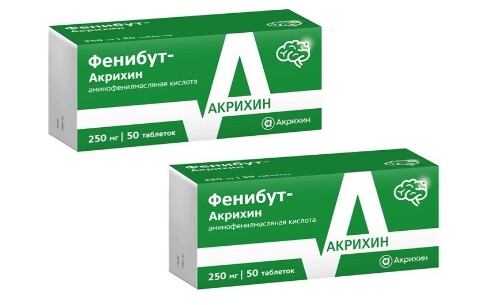 НАБОР ФЕНИБУТ-АКРИХИН 0,25 N50 ТАБЛ закажи 2 упаковки со скидкой