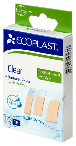 ECOPLAST НАБОР ПЛАСТЫРЕЙ МЕД ПОЛИМЕР CLEAR N16