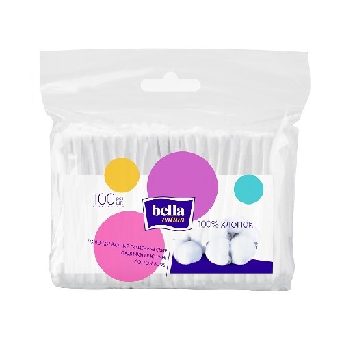 Купить Bella cotton ватные палочки 100 шт./п/э/ цена