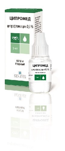 Купить Ципромед 0,3% флакон-капельница капли глазные 5 мл цена