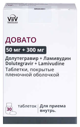 Довато 50 мг+ 300 мг 30 шт. таблетки, покрытые пленочной оболочкой