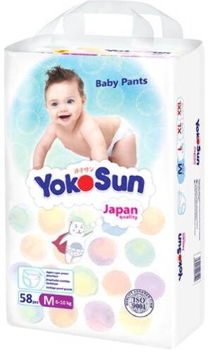 Купить Yokosun подгузники-трусики детские размер m/6-10 кг/ 58 шт. цена