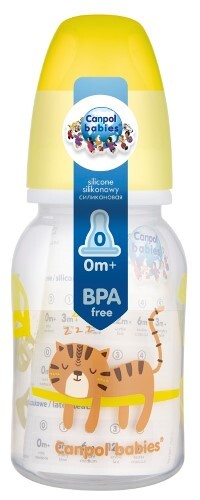 CANPOL BABIES БУТЫЛОЧКА AFRICA 120МЛ 0+/ЖЕЛТЫЙ