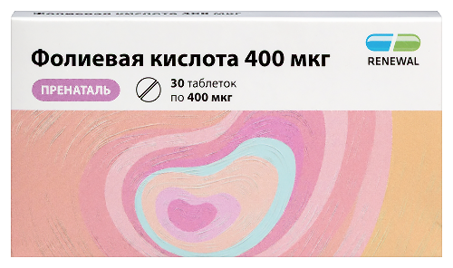 ФОЛИЕВАЯ К-ТА 400МКГ ПРЕНАТАЛЬ