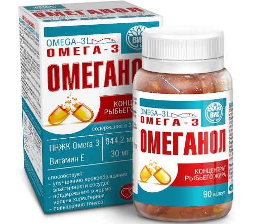 Купить Омеганол ( ПНЖК Омега-3 ) 90 шт. капсулы массой 0,6 г цена