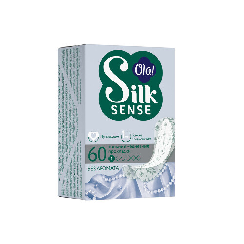 Ola silk sense light прокладки ежедневные тонкие стринг-мультиформ 60 шт.