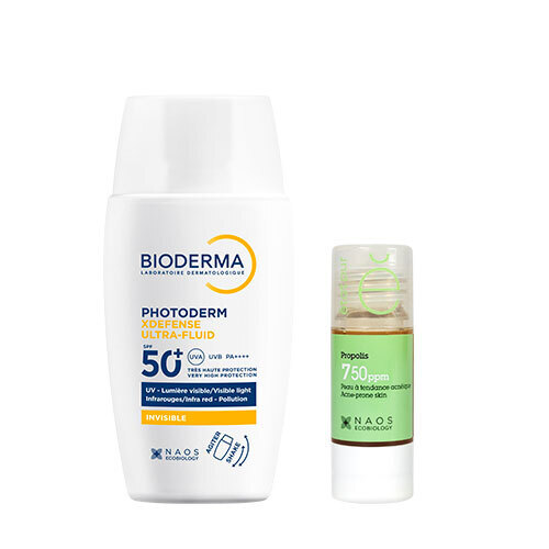 Набор Bioderma Photoderm Xdefense Флюид Солнцезащитный Для Всех Типов Кожи Spf50+ 40мл + Etat Pur Сыворотка С Прополисом 15мл