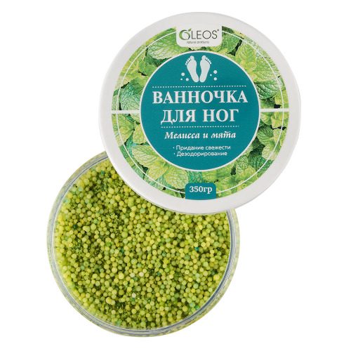 Oleos ванночка для ног мелисса и мята 350 гр