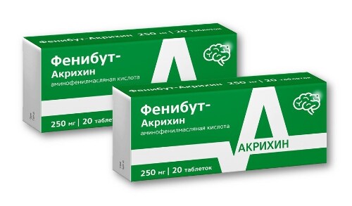 НАБОР ФЕНИБУТ-АКРИХИН 0,25 N20 ТАБЛ закажи 2 упаковки со скидкой
