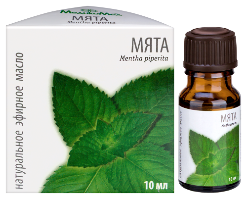 Масло эфирное мята 10 мл в индивидуальной упаковке