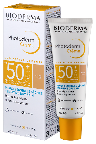 Bioderma photoderm claire тональный крем солнцезащитный spf 50+ 40 мл/светлый оттенок
