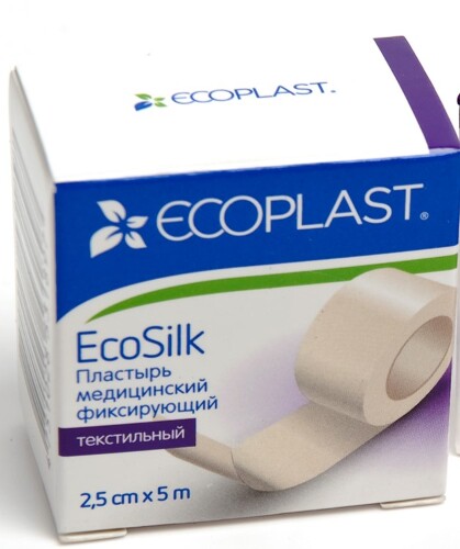 ECOPLAST ПЛАСТЫРЬ ECOSILK МЕДИЦИНСКИЙ ФИКСИРУЮЩИЙ ТЕКСТИЛЬНЫЙ